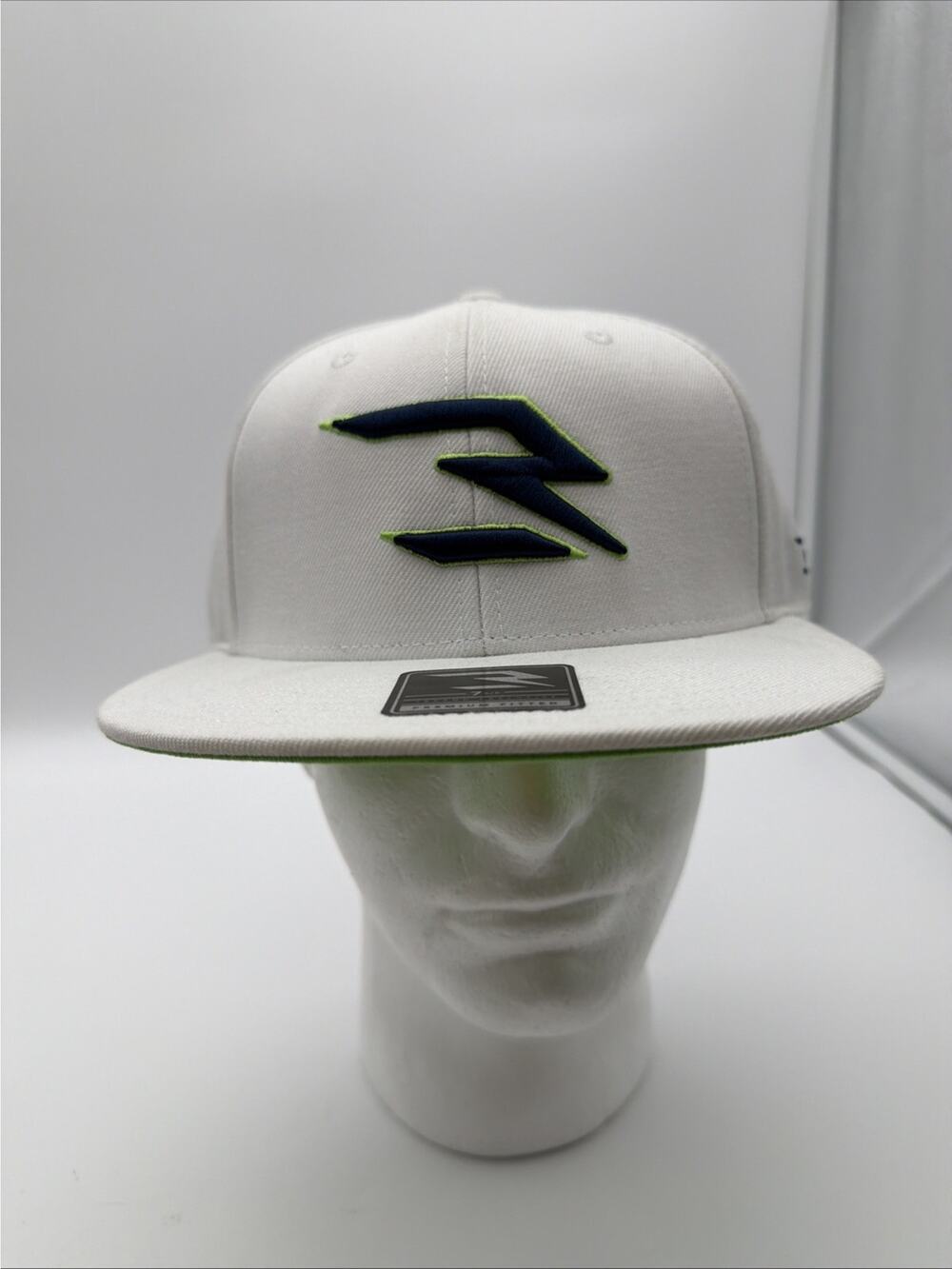 RW3 Lids X Russell Wilson Collaboration White W/ Blue Logo Fitted Hat 7 5/8